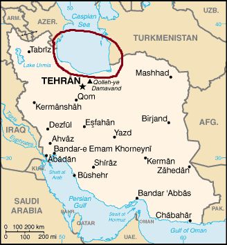 Iran, climat des côtes de la mer Caspienne