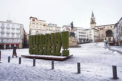 Vitoria-Gasteiz dans la neige