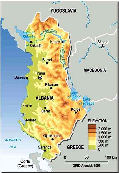 Carte - Albanie