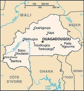 Carte - Burkina Faso