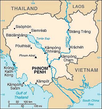 Carte - Cambodge