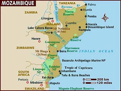 Carte - Mozambique