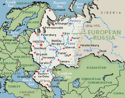 Carte - Russie Europeenne