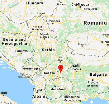 Vranje, position dans la carte