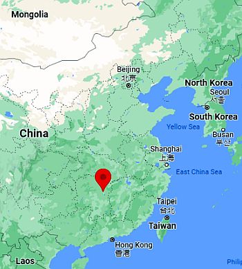 Changsha, position dans la carte