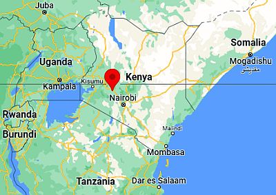 Nakuru, position dans la carte