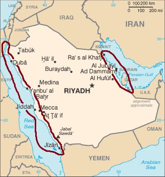 Arabie Saoudite, climat des côtes