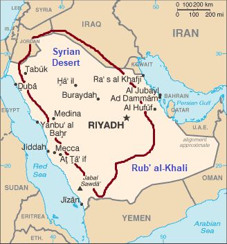 Arabie Saoudite, climat du plateau