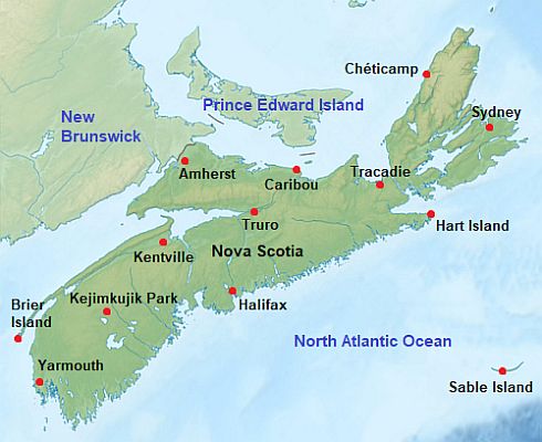 Carte avec les villes - Canada Carte avec les villes - Canada