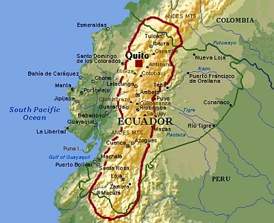 Équateur, climat de la Cordillère des Andes