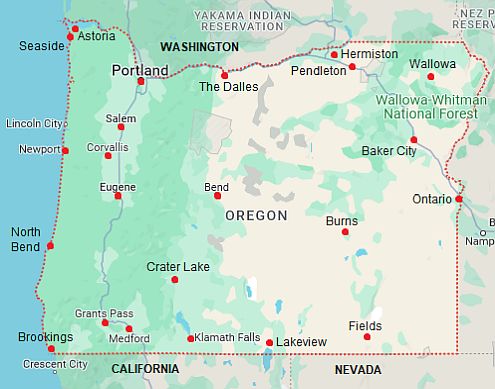 Carte avec les villes - Etats Unis Carte avec les villes - Etats Unis