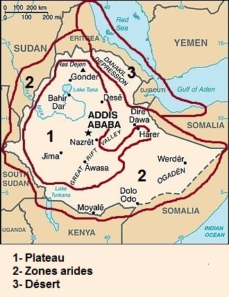 Zones climatiques en Éthiopie