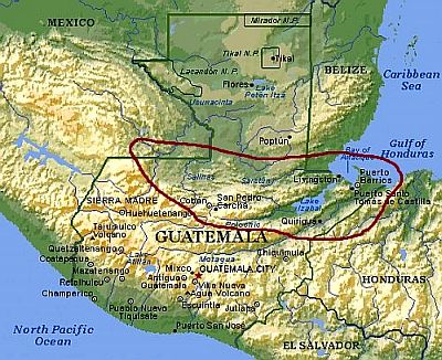 Guatemala, zone au climat humide