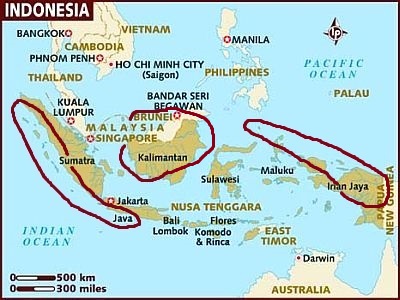 Indonésie, zone au climat équatorial