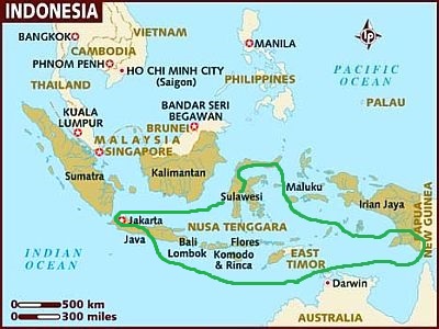 Indonésie, zone au zone tropical
