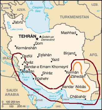 Iran, climat du sud