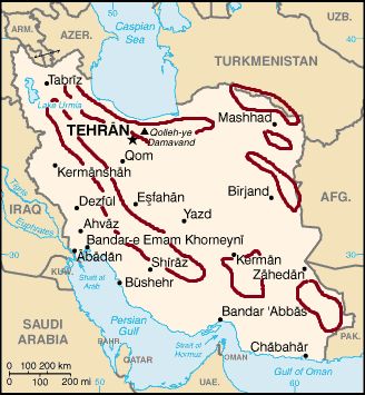 Iran, climat des montagnes