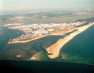 Isla Cristina depuis l'avion