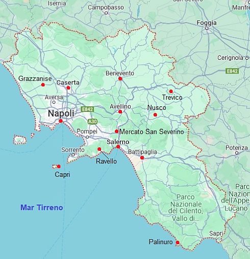 Carte avec les villes - Italie Carte avec les villes - Italie