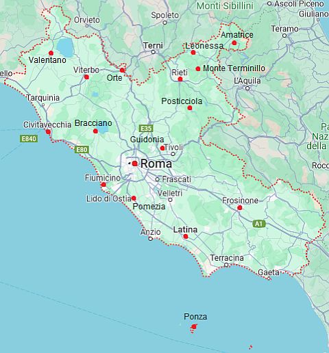 Carte avec les villes - Italie Carte avec les villes - Italie