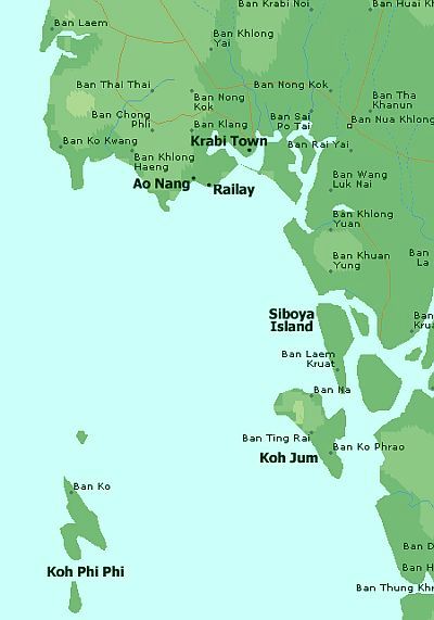 Province de Krabi, carte