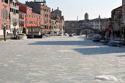 Lagune de Venise congelée