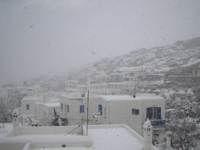 Neige à Mykonos
