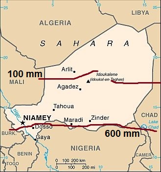 Précipitations au Niger