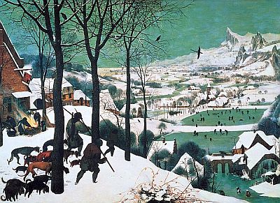 Pieter Brueghel l'Ancien - Chasseurs dans la neige - 1565