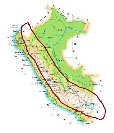 Le Pérou, le climat de la Cordillère des Andes