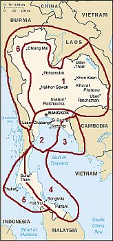 Thaïlande - zones climatiques