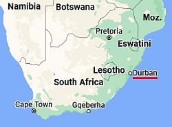 Durban, où se trouve