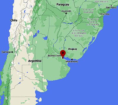 Buenos Aires, position dans la carte