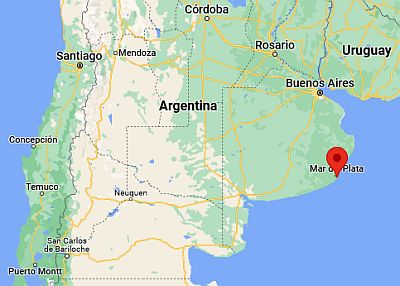 Mar Del Plata, position dans la carte