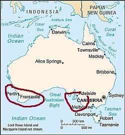 Zones de l'Australie au climat méditerranéen
