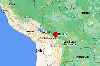 Cochabamba, position dans la carte