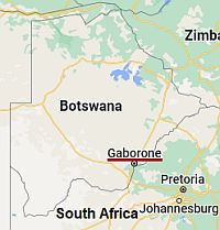 Gaborone, où se trouve