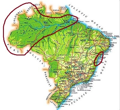 Brésil - zones au climat équatorial