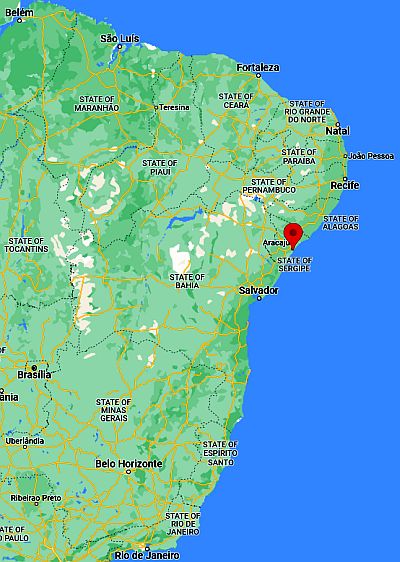 Aracaju, position dans la carte