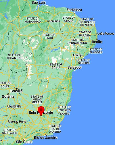 Belo Horizonte, position dans la carte