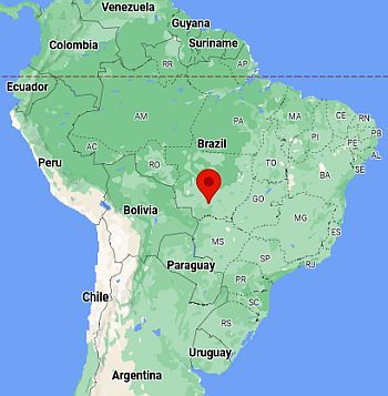 Cuiabá, position dans la carte
