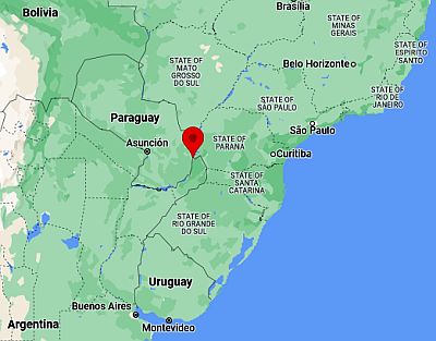 Foz Do Iguaçu, position dans la carte