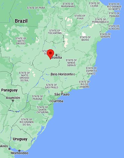 Goiania, position dans la carte