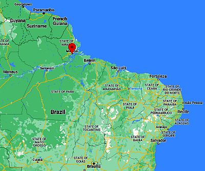 Macapá, position dans la carte