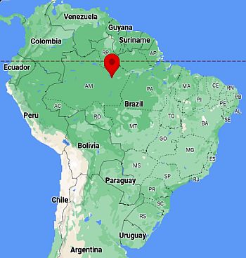 Manaus, position dans la carte