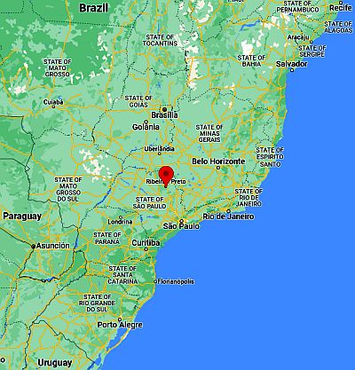 Ribeirao Preto, position dans la carte