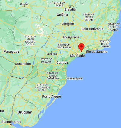 Sao Jose Dos Campos, position dans la carte