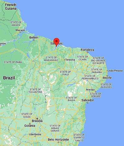 Sao Luís, position dans la carte
