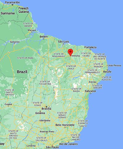 Teresina, position dans la carte