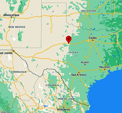 Abilene, position dans la carte